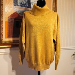 Worthington Gold Metallic Cowell Neck Sweater